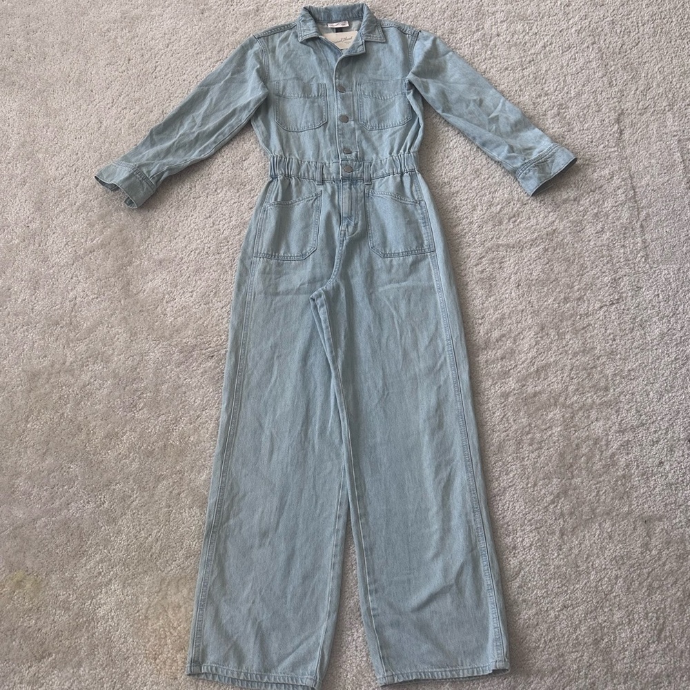 Universal Thread - Light Blue Denim Long Sleeve Jumpsuit